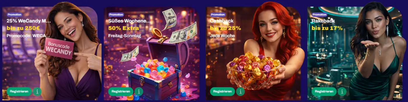 CandySpinz Casino Cashback und Rakeback