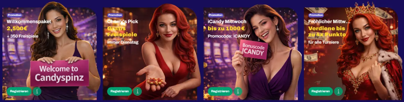 CandySpinz Casino Willkommenspaket